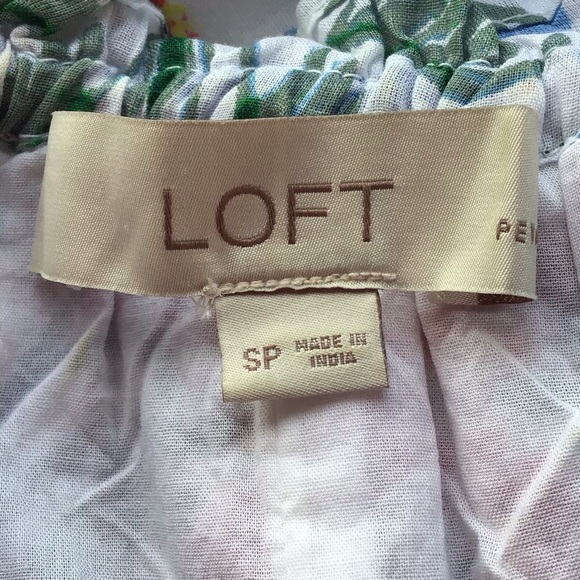 Loft Mermaid Garden Cotton Midi Dress Size Petite Small - Picture 8 of 9